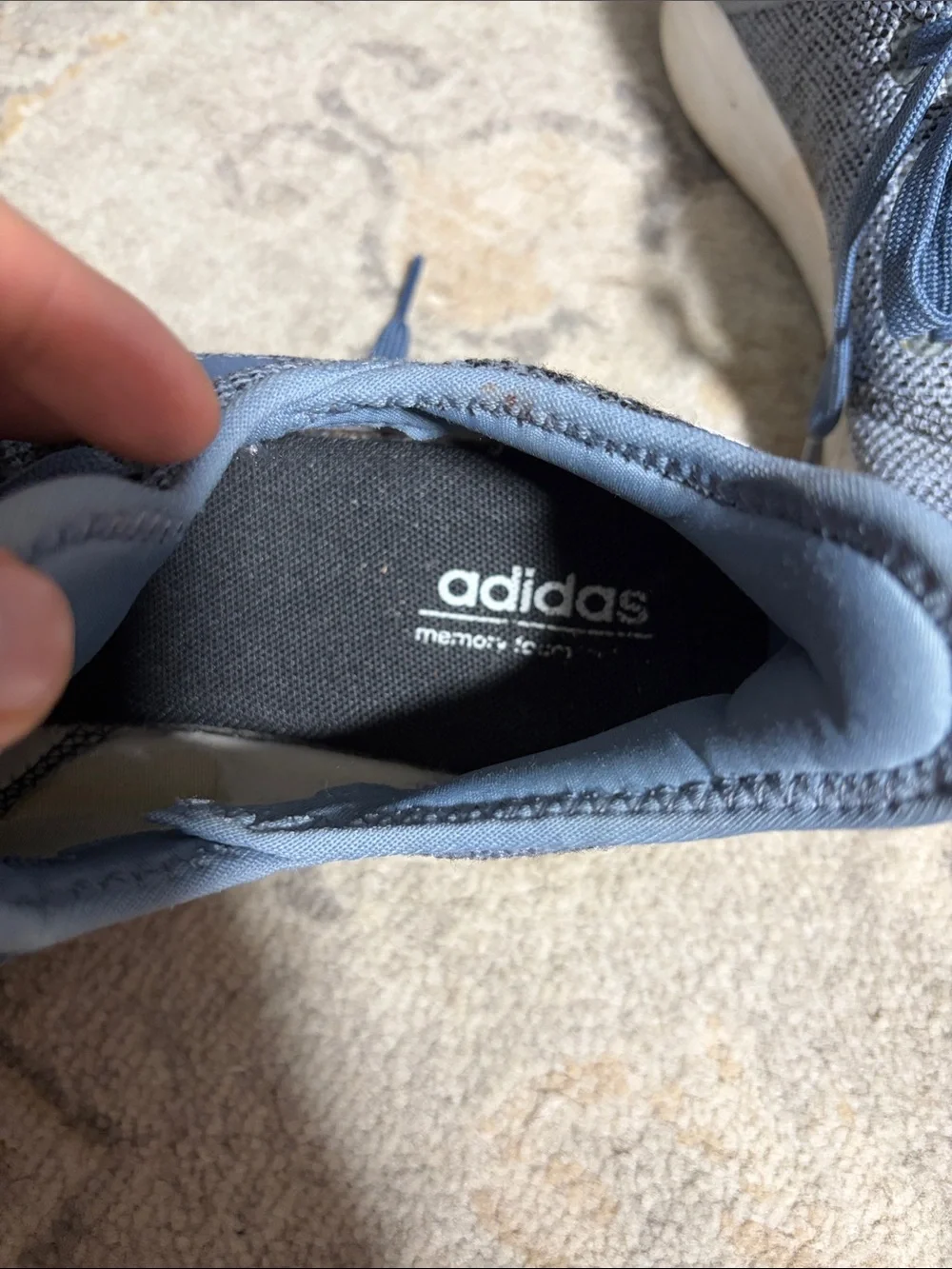 adidas Light Blue Knit Lace-Up Slip-On Sneakers